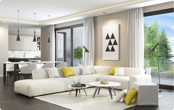 Living Room Apartment Interior Design in Coimbatore